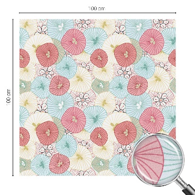 Patterned window film stained glass Pastel flowers