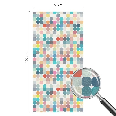 Coloured glass film for windows Colorful squares