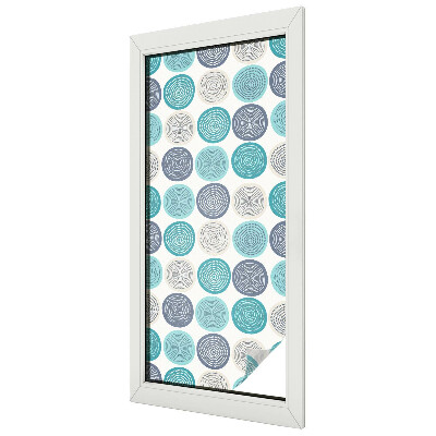 Privacy window film stained glass effect Geometric circles