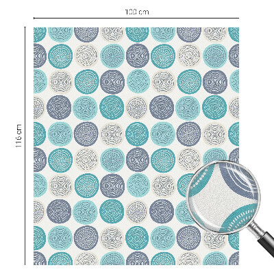 Privacy window film stained glass effect Geometric circles