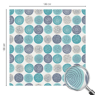 Privacy window film stained glass effect Geometric circles