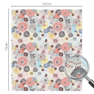 Patterned window film stained glass Colorful flower