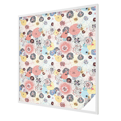 Patterned window film stained glass Colorful flower