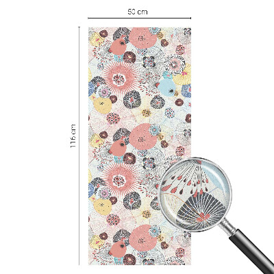 Patterned window film stained glass Colorful flower