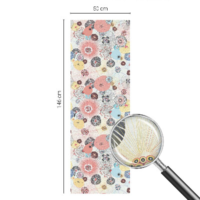 Patterned window film stained glass Colorful flower