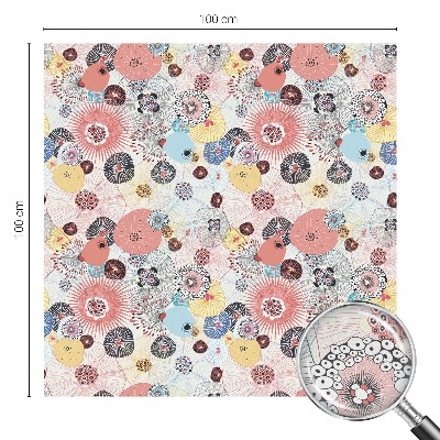 Patterned window film stained glass Colorful flower