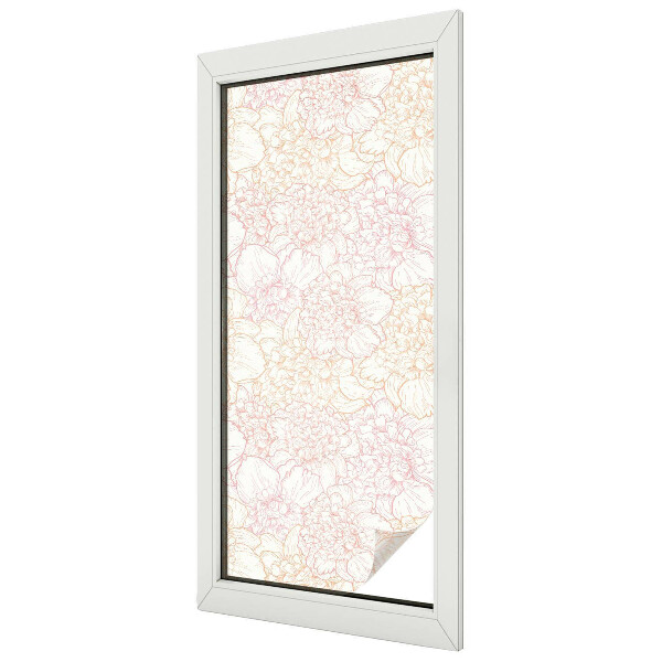 Coloured glass film for windows Floral elegance