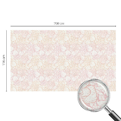 Coloured glass film for windows Floral elegance