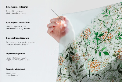 Coloured glass film for windows Floral elegance