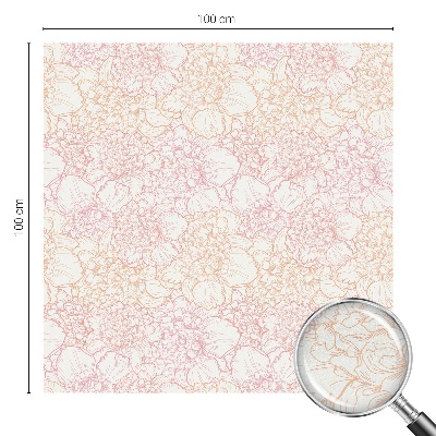 Coloured glass film for windows Floral elegance