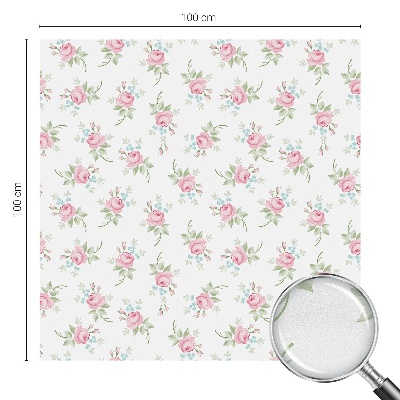 Decorative window film stained glass design Romantic roses