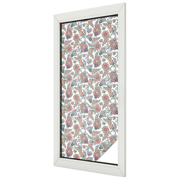 Patterned window film stained glass Floral elegance