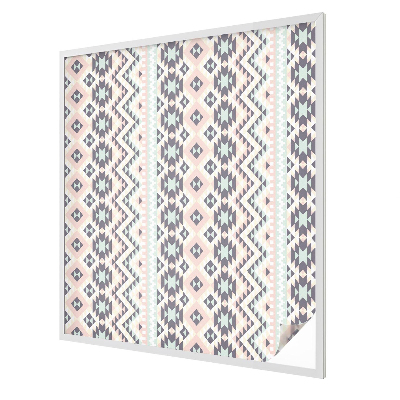 Privacy window film stained glass effect Pastel geometry