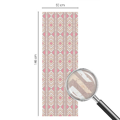 Decorative window film stained glass design Ethnic rhombuses