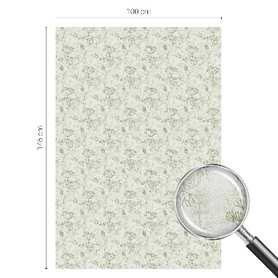 Frosted window film with stained glass pattern Botanical pattern