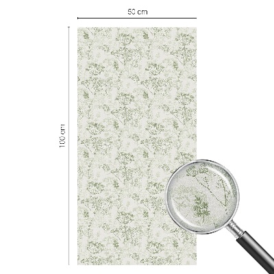 Frosted window film with stained glass pattern Botanical pattern