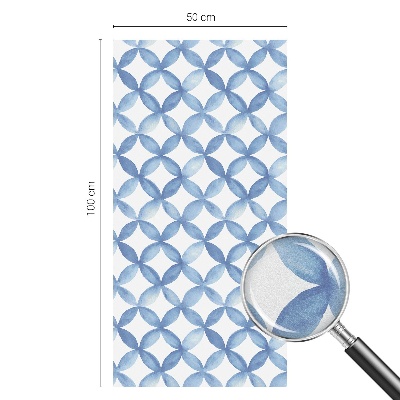 Frosted window film with stained glass pattern Geometric flowers