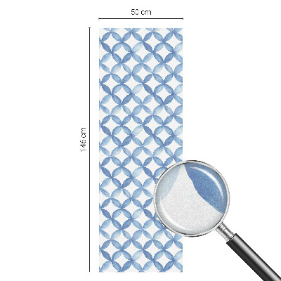 Frosted window film with stained glass pattern Geometric flowers