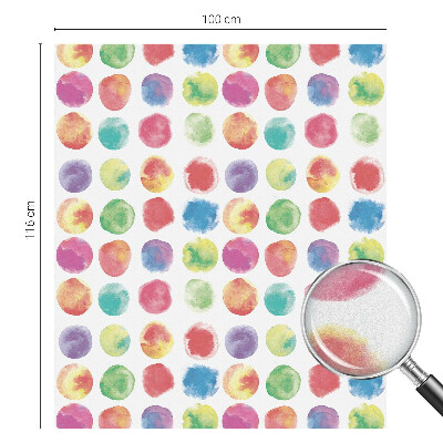 Frosted window film with stained glass pattern Colorful circles