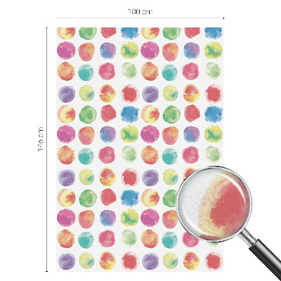 Frosted window film with stained glass pattern Colorful circles