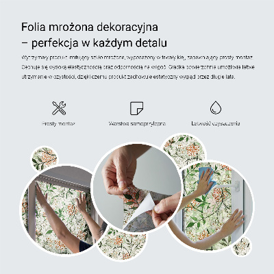 Frosted window film with stained glass pattern Colorful circles