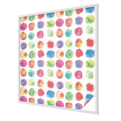 Frosted window film with stained glass pattern Colorful circles