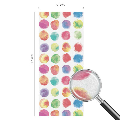 Frosted window film with stained glass pattern Colorful circles