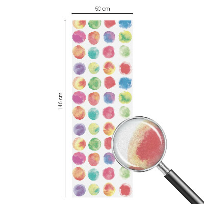 Frosted window film with stained glass pattern Colorful circles