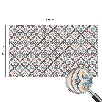 Privacy window film stained glass effect Tile pattern