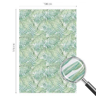 Decorative window film stained glass design Green fern