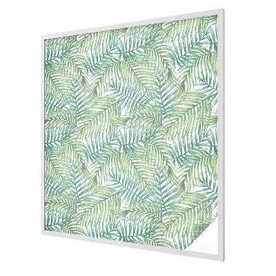 Decorative window film stained glass design Green fern