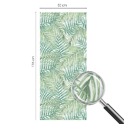 Decorative window film stained glass design Green fern