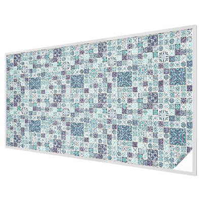 Coloured glass film for windows Floral tiles