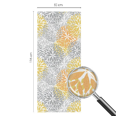 Frosted window film with stained glass pattern Colorful flowers