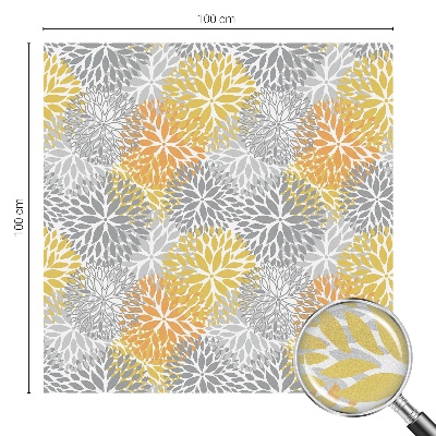 Frosted window film with stained glass pattern Colorful flowers