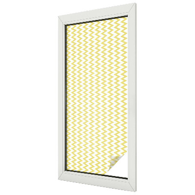 Coloured glass film for windows Yellow zigzags