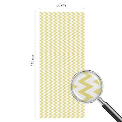 Coloured glass film for windows Yellow zigzags