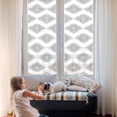 Patterned window film stained glass Geometric diamonds