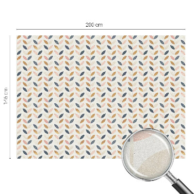 Privacy window film stained glass effect Leaves pattern