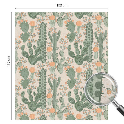 Patterned window film stained glass Green succulents