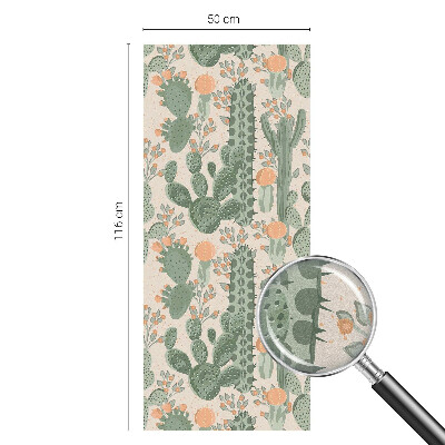 Patterned window film stained glass Green succulents