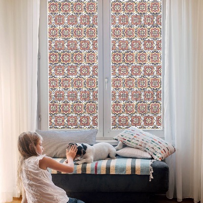 Decorative window film stained glass design Floral ornament