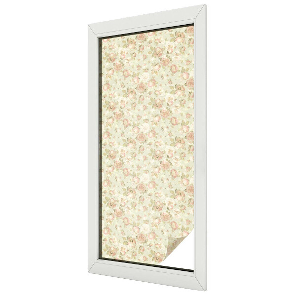 Privacy window film stained glass effect Floral elegance