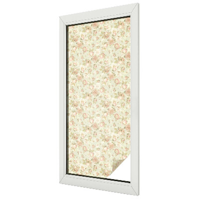 Privacy window film stained glass effect Floral elegance