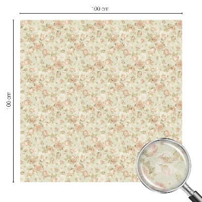 Privacy window film stained glass effect Floral elegance