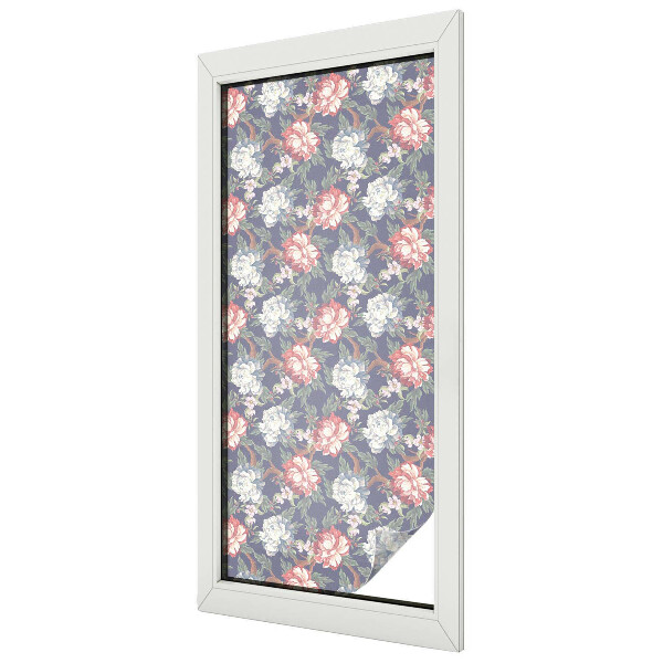 Patterned window film stained glass Floral elegance