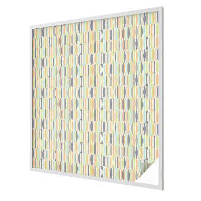 Frosted window film with stained glass pattern Oval patterns