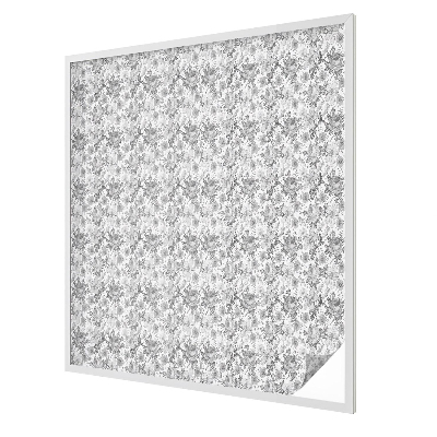 Frosted window film with stained glass pattern Floral elegance