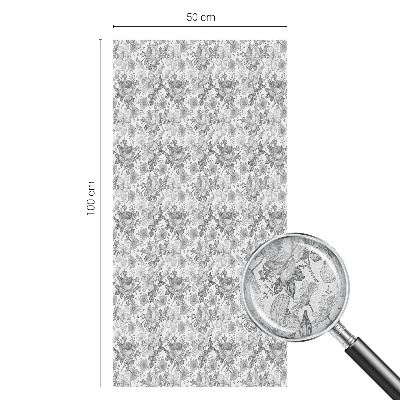 Frosted window film with stained glass pattern Floral elegance