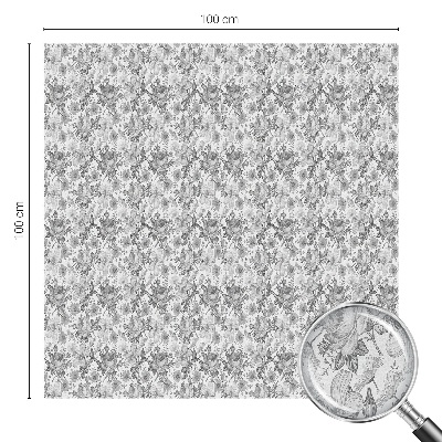 Frosted window film with stained glass pattern Floral elegance